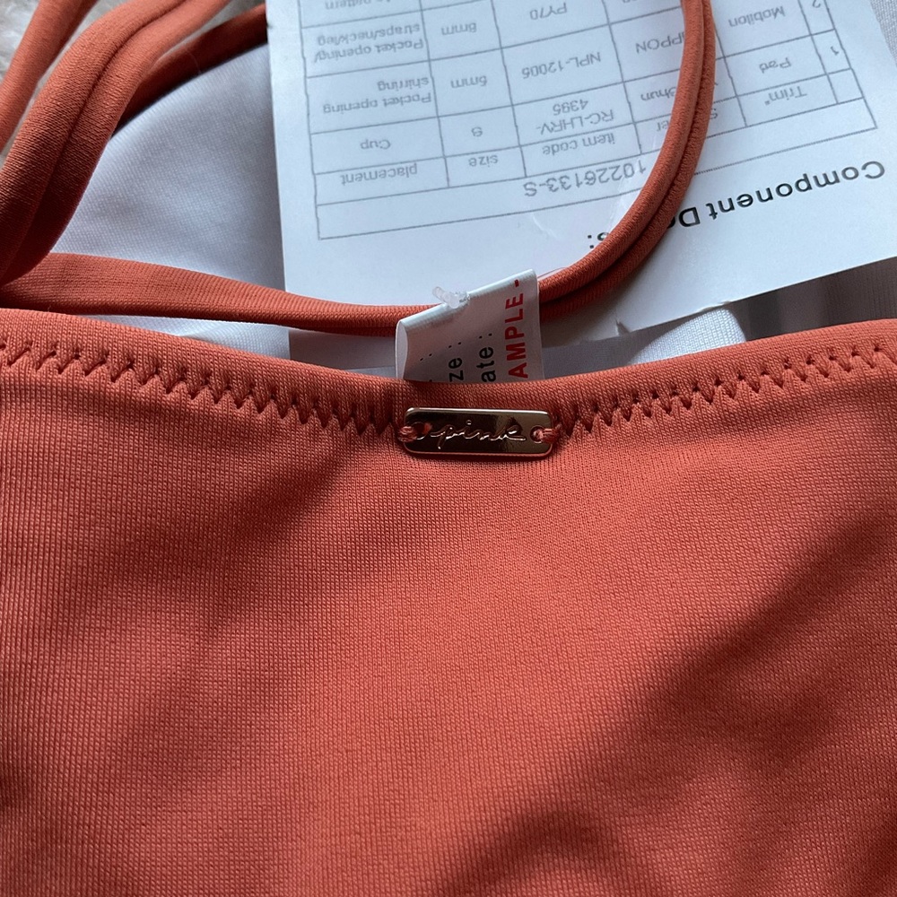🆕Victoria’s Secret Pink Ruched‎ One-Piece in Amber Clay - Picture 4 of 5